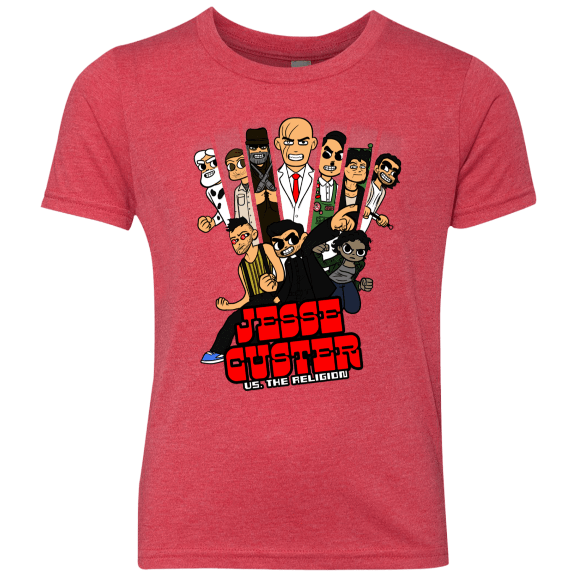 T-Shirts Vintage Red / YXS Jesse Custer vs The Religion Youth Triblend T-Shirt