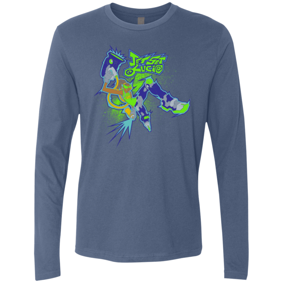 T-Shirts Indigo / Small Jet Set Lucio Men's Premium Long Sleeve