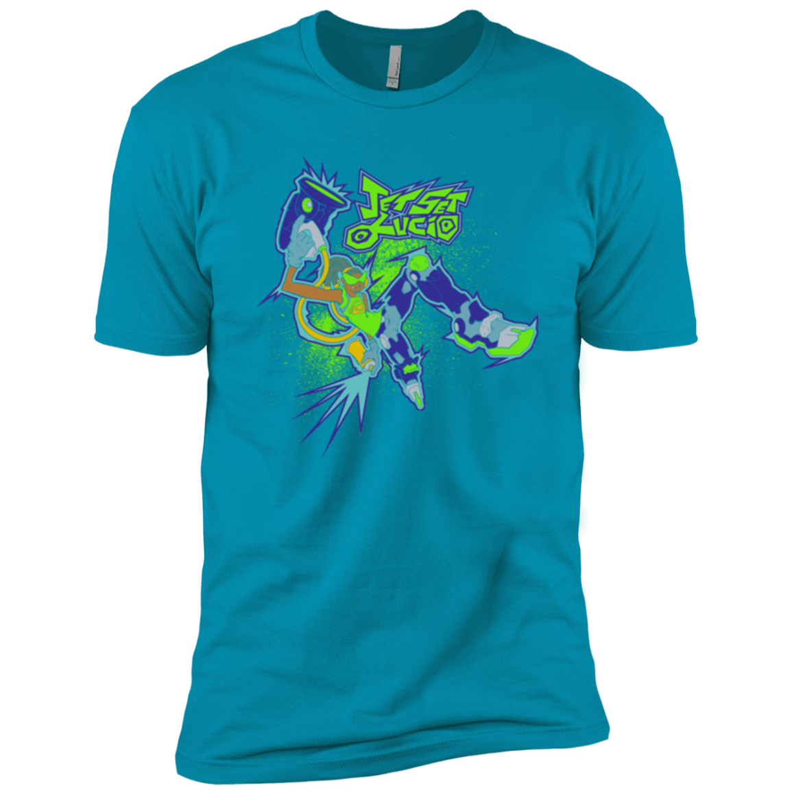 T-Shirts Turquoise / X-Small Jet Set Lucio Men's Premium T-Shirt