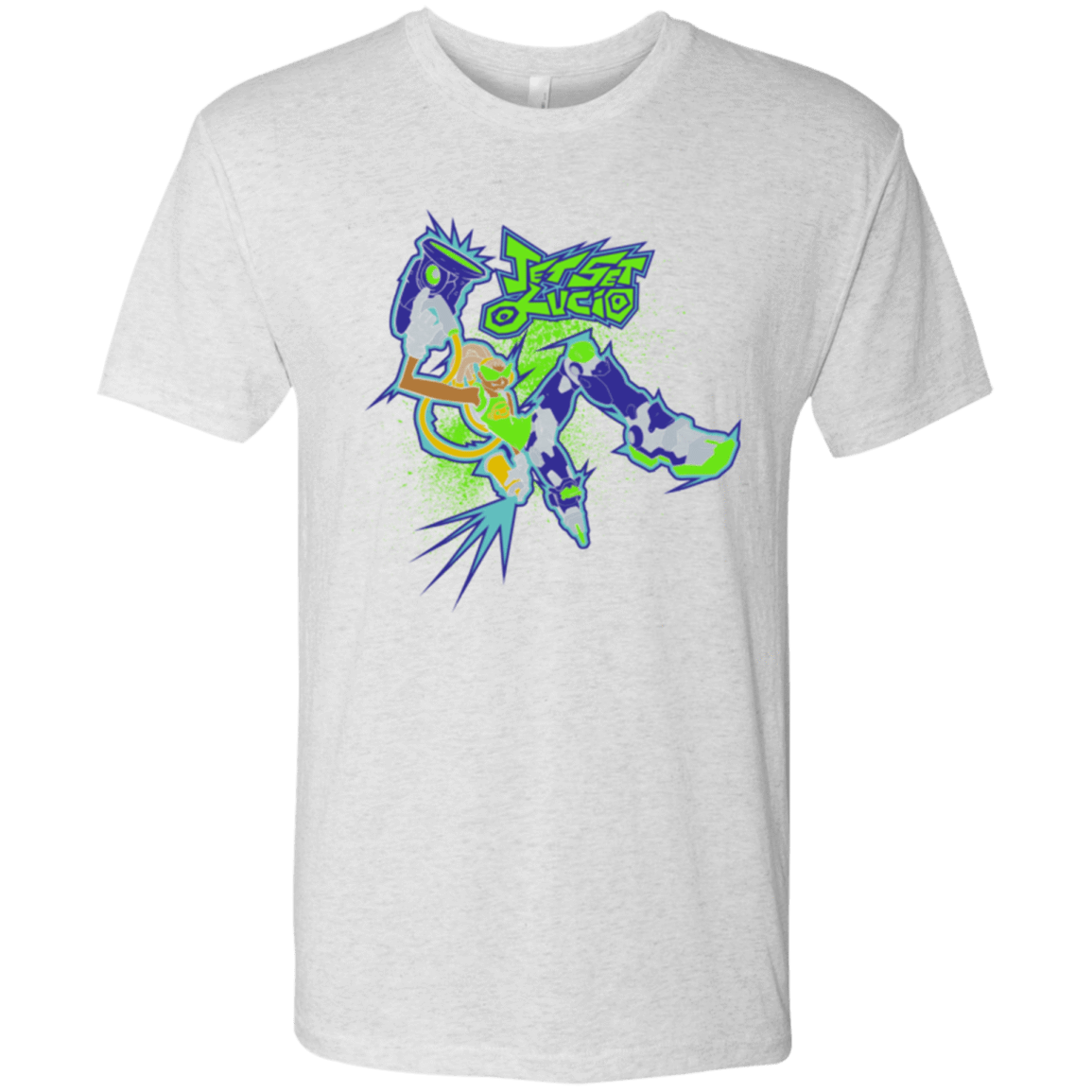 T-Shirts Heather White / Small Jet Set Lucio Men's Triblend T-Shirt