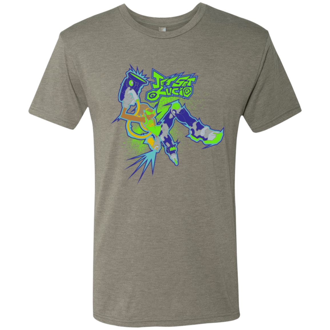 T-Shirts Venetian Grey / Small Jet Set Lucio Men's Triblend T-Shirt
