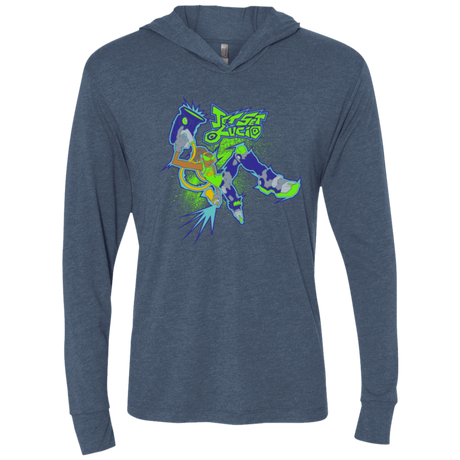 T-Shirts Indigo / X-Small Jet Set Lucio Triblend Long Sleeve Hoodie Tee