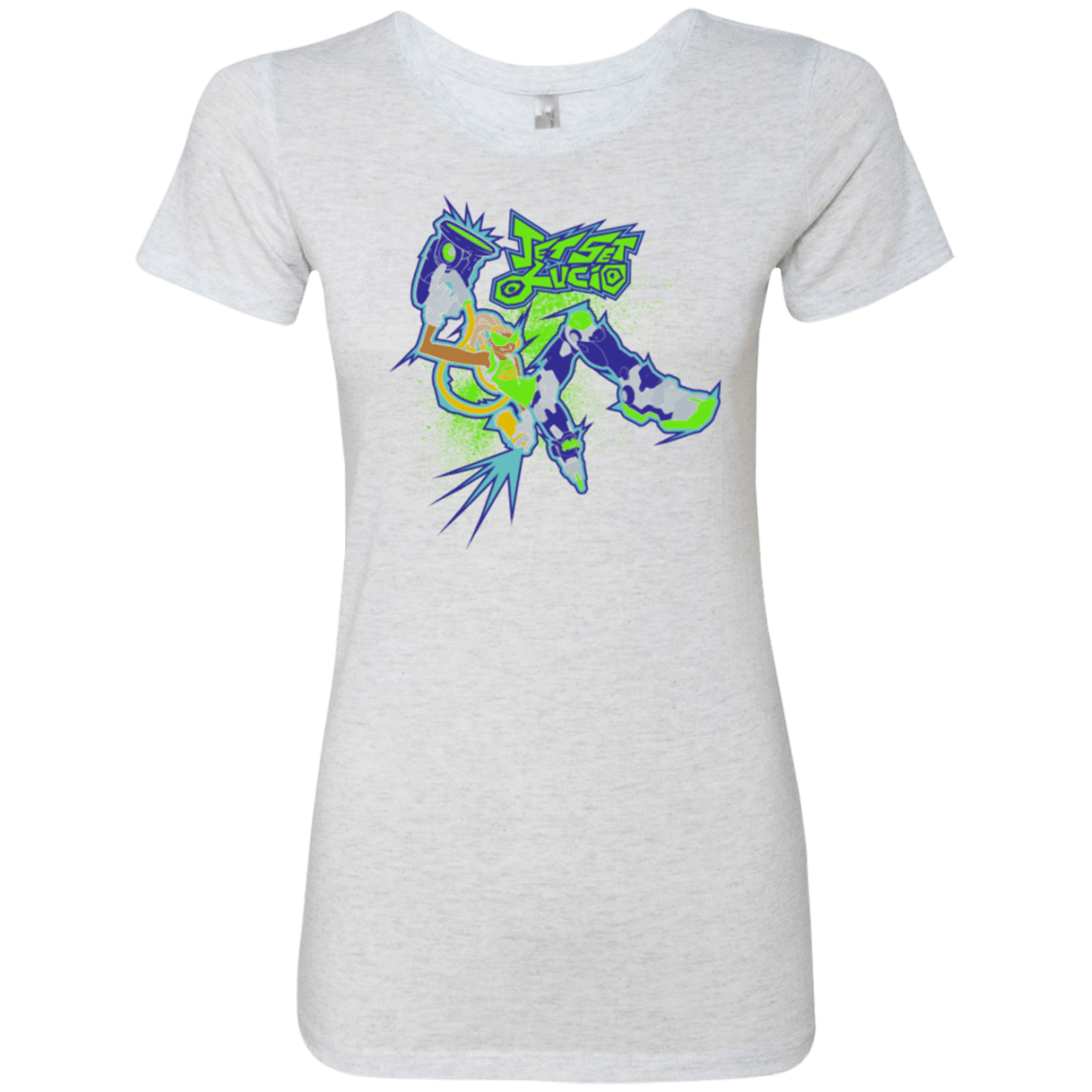 T-Shirts Heather White / Small Jet Set Lucio Women's Triblend T-Shirt