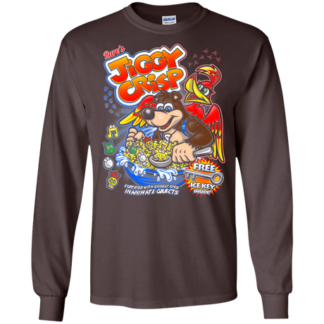 T-Shirts Dark Chocolate / S Jiggy Crisp Cereal Men's Long Sleeve T-Shirt