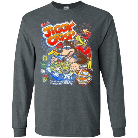 T-Shirts Dark Heather / S Jiggy Crisp Cereal Men's Long Sleeve T-Shirt