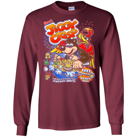 T-Shirts Maroon / S Jiggy Crisp Cereal Men's Long Sleeve T-Shirt