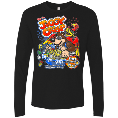 T-Shirts Black / S Jiggy Crisp Cereal Men's Premium Long Sleeve