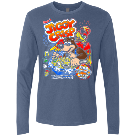 T-Shirts Indigo / S Jiggy Crisp Cereal Men's Premium Long Sleeve