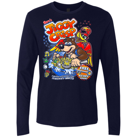 T-Shirts Midnight Navy / S Jiggy Crisp Cereal Men's Premium Long Sleeve