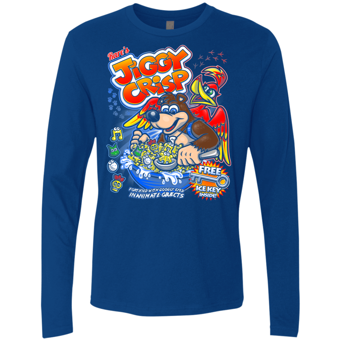 T-Shirts Royal / S Jiggy Crisp Cereal Men's Premium Long Sleeve