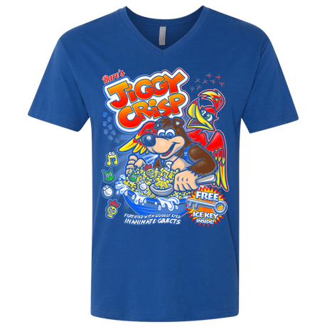 T-Shirts Royal / X-Small Jiggy Crisp Cereal Men's Premium V-Neck