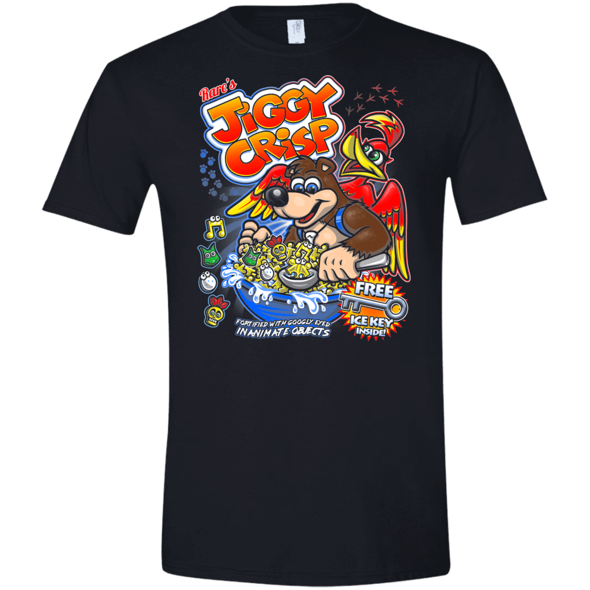 T-Shirts Black / X-Small Jiggy Crisp Cereal Men's Semi-Fitted Softstyle