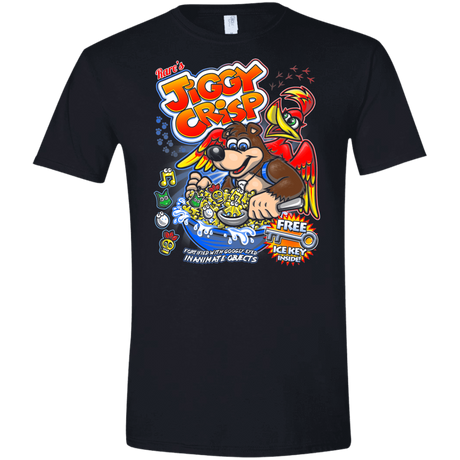 T-Shirts Black / X-Small Jiggy Crisp Cereal Men's Semi-Fitted Softstyle