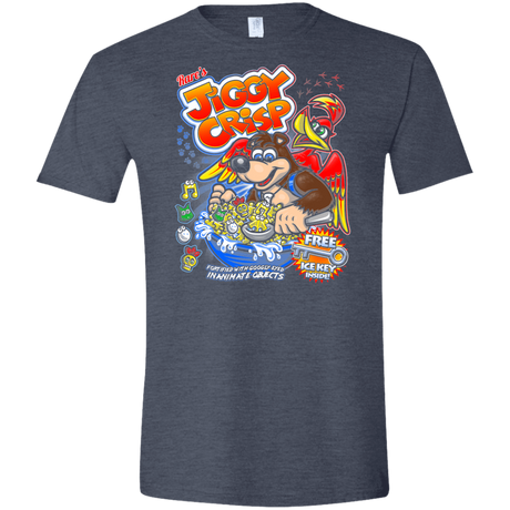 T-Shirts Heather Navy / S Jiggy Crisp Cereal Men's Semi-Fitted Softstyle