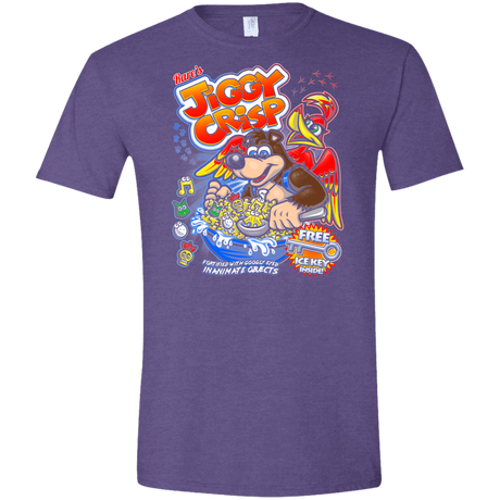 T-Shirts Heather Purple / S Jiggy Crisp Cereal Men's Semi-Fitted Softstyle