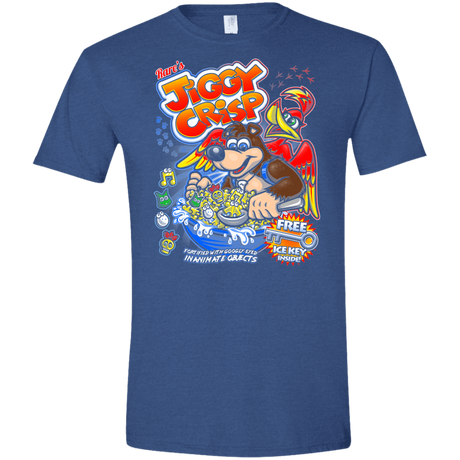 T-Shirts Heather Royal / X-Small Jiggy Crisp Cereal Men's Semi-Fitted Softstyle