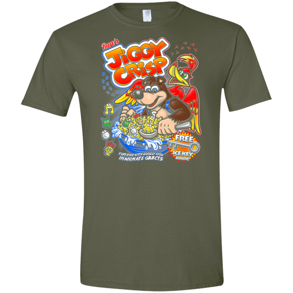 T-Shirts Military Green / S Jiggy Crisp Cereal Men's Semi-Fitted Softstyle