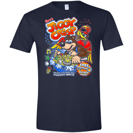 T-Shirts Navy / X-Small Jiggy Crisp Cereal Men's Semi-Fitted Softstyle