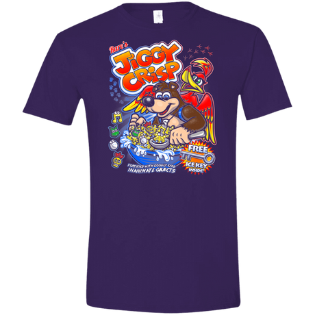 T-Shirts Purple / S Jiggy Crisp Cereal Men's Semi-Fitted Softstyle