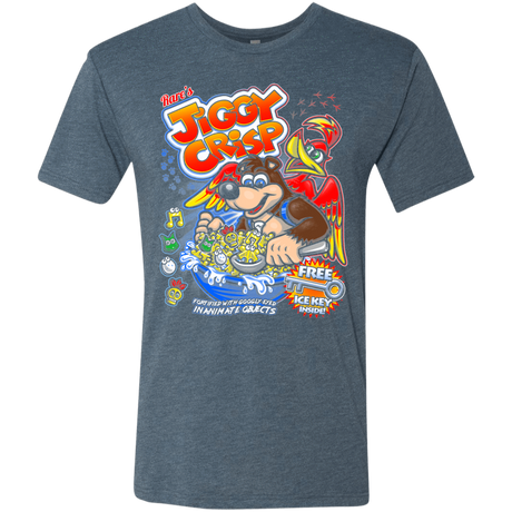 T-Shirts Indigo / S Jiggy Crisp Cereal Men's Triblend T-Shirt