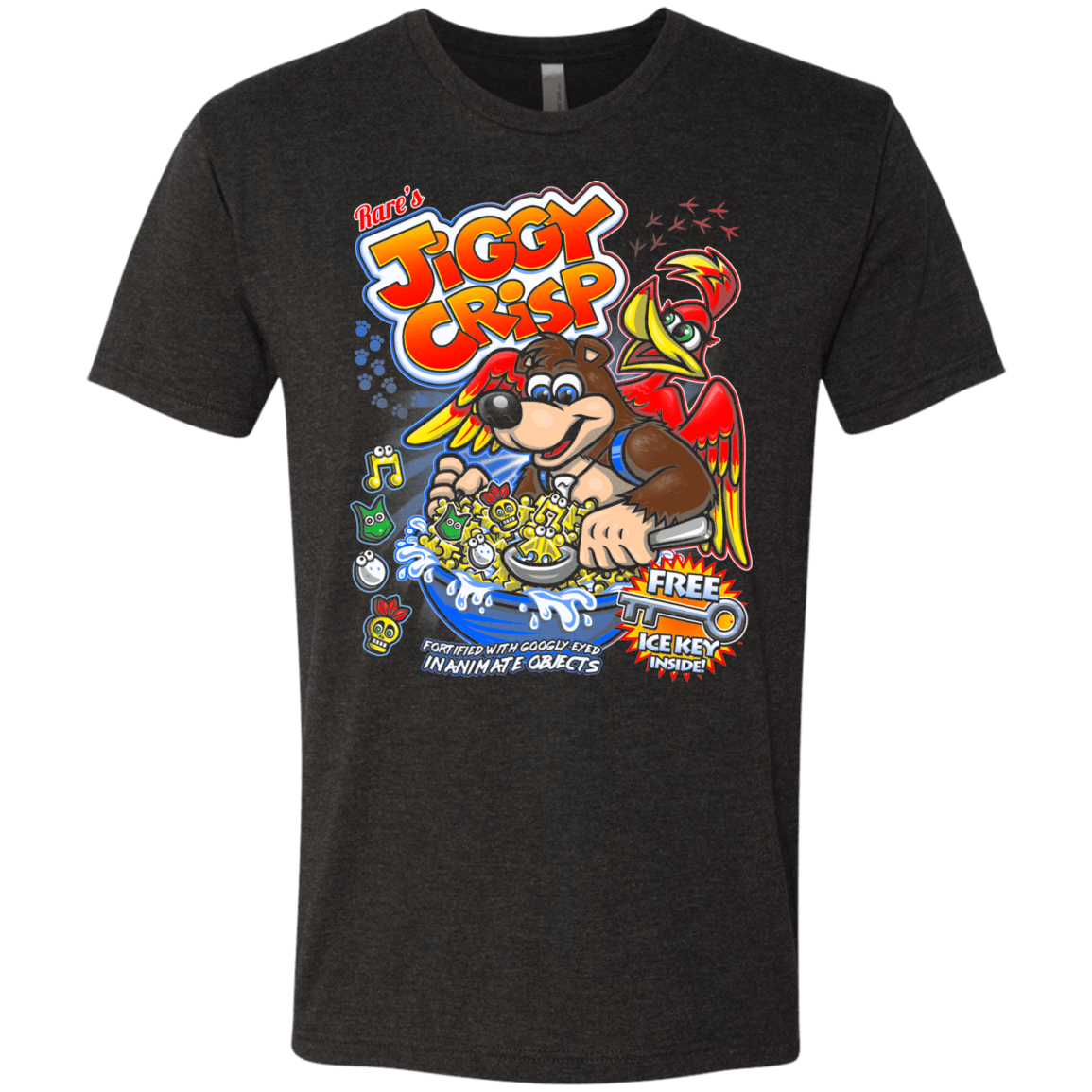 T-Shirts Vintage Black / S Jiggy Crisp Cereal Men's Triblend T-Shirt