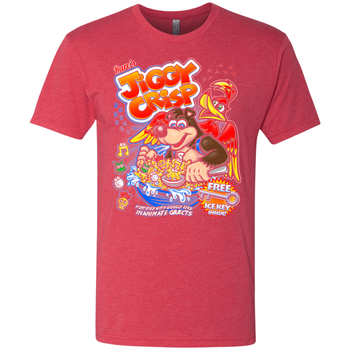 T-Shirts Vintage Red / S Jiggy Crisp Cereal Men's Triblend T-Shirt