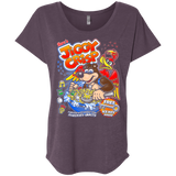 T-Shirts Vintage Purple / X-Small Jiggy Crisp Cereal Triblend Dolman Sleeve