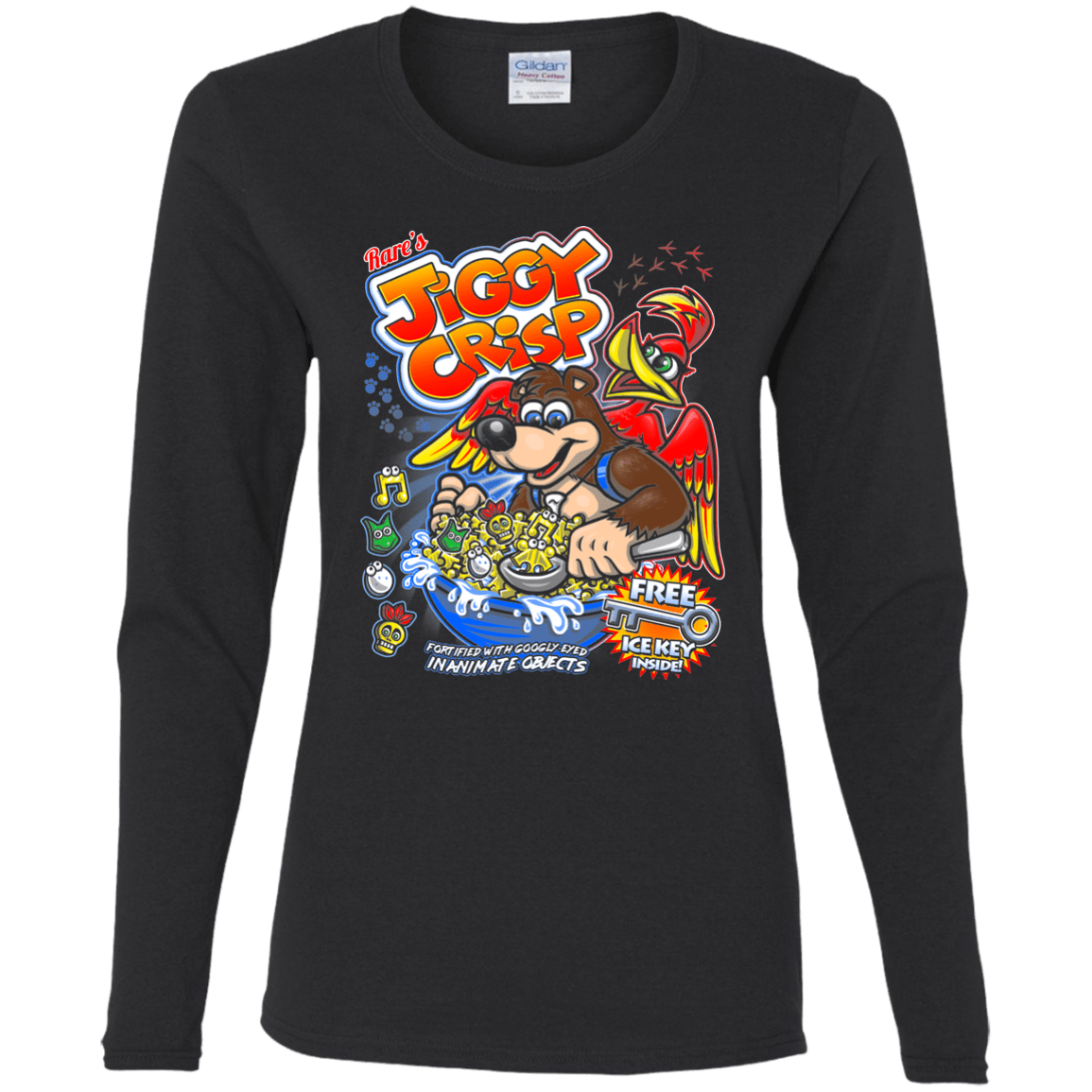 T-Shirts Black / S Jiggy Crisp Cereal Women's Long Sleeve T-Shirt
