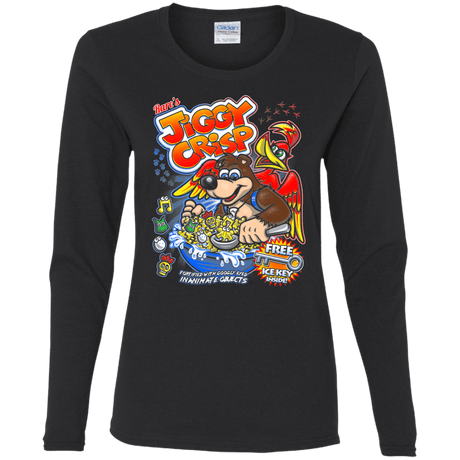 T-Shirts Black / S Jiggy Crisp Cereal Women's Long Sleeve T-Shirt