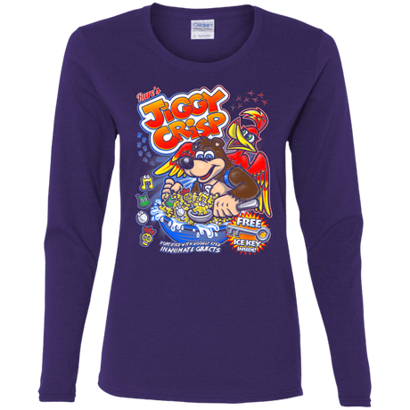 T-Shirts Purple / S Jiggy Crisp Cereal Women's Long Sleeve T-Shirt