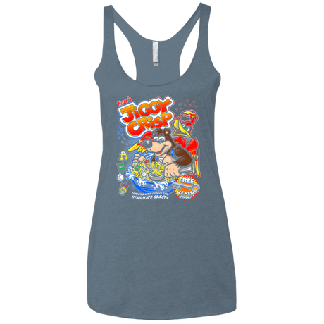 T-Shirts Indigo / X-Small Jiggy Crisp Cereal Women's Triblend Racerback Tank