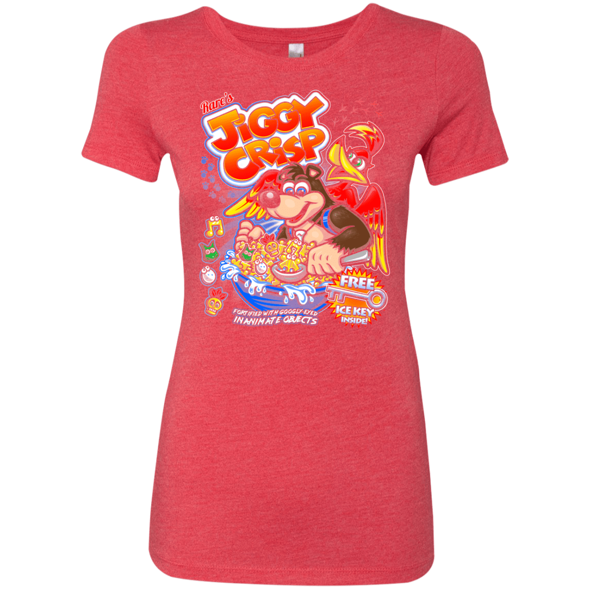 T-Shirts Vintage Red / S Jiggy Crisp Cereal Women's Triblend T-Shirt
