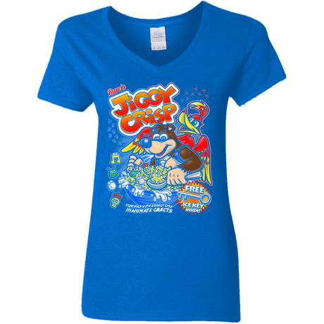 T-Shirts Royal / S Jiggy Crisp Cereal Women's V-Neck T-Shirt