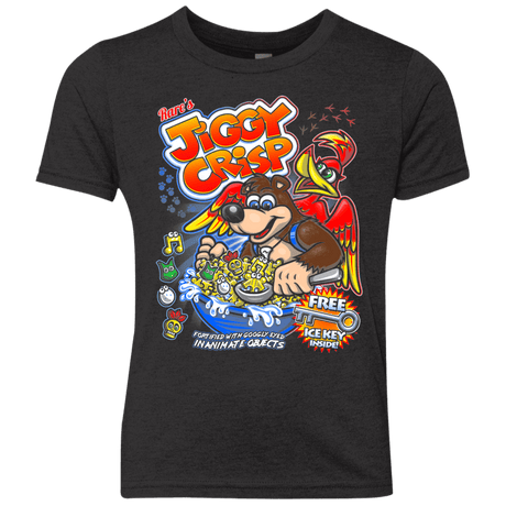 T-Shirts Vintage Black / YXS Jiggy Crisp Cereal Youth Triblend T-Shirt