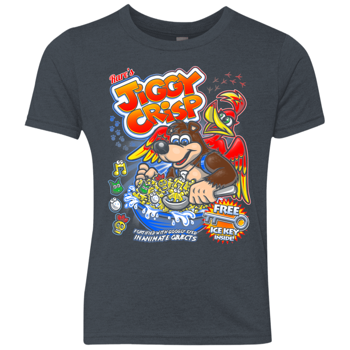 T-Shirts Vintage Navy / YXS Jiggy Crisp Cereal Youth Triblend T-Shirt