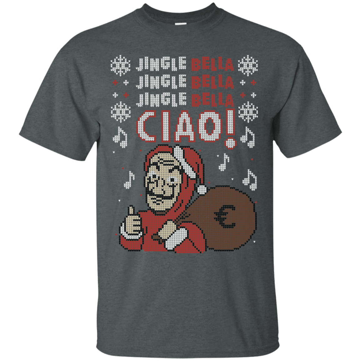 T-Shirts Dark Heather / S Jingle Bella Ciao T-Shirt