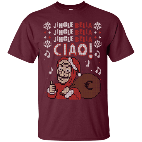 T-Shirts Maroon / S Jingle Bella Ciao T-Shirt