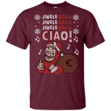 T-Shirts Maroon / YXS Jingle Bella Ciao Youth T-Shirt