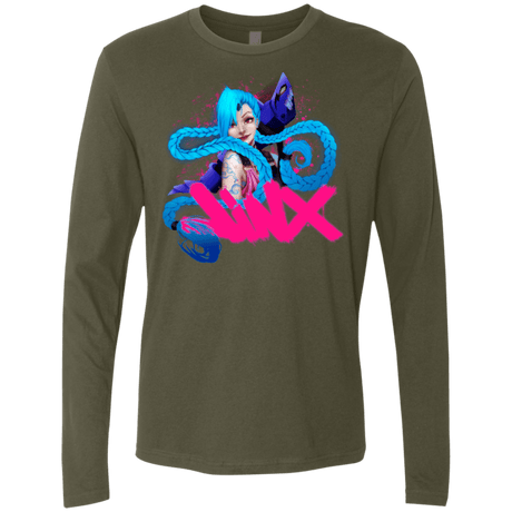 T-Shirts Military Green / Small Jinx Men's Premium Long Sleeve