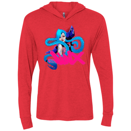 T-Shirts Vintage Red / X-Small Jinx Triblend Long Sleeve Hoodie Tee