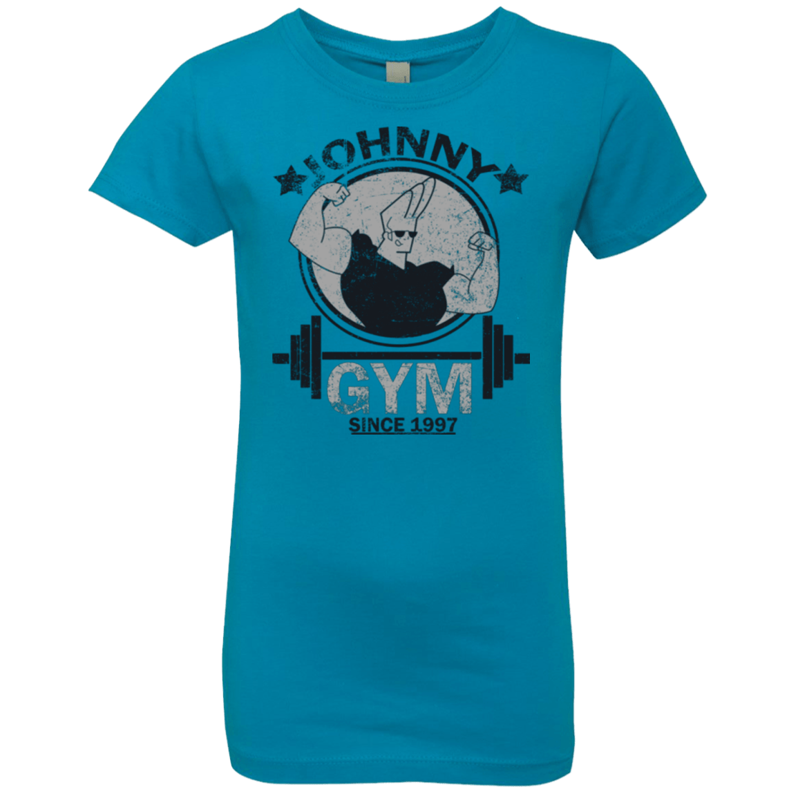 T-Shirts Turquoise / YXS Johnny Gym Girls Premium T-Shirt