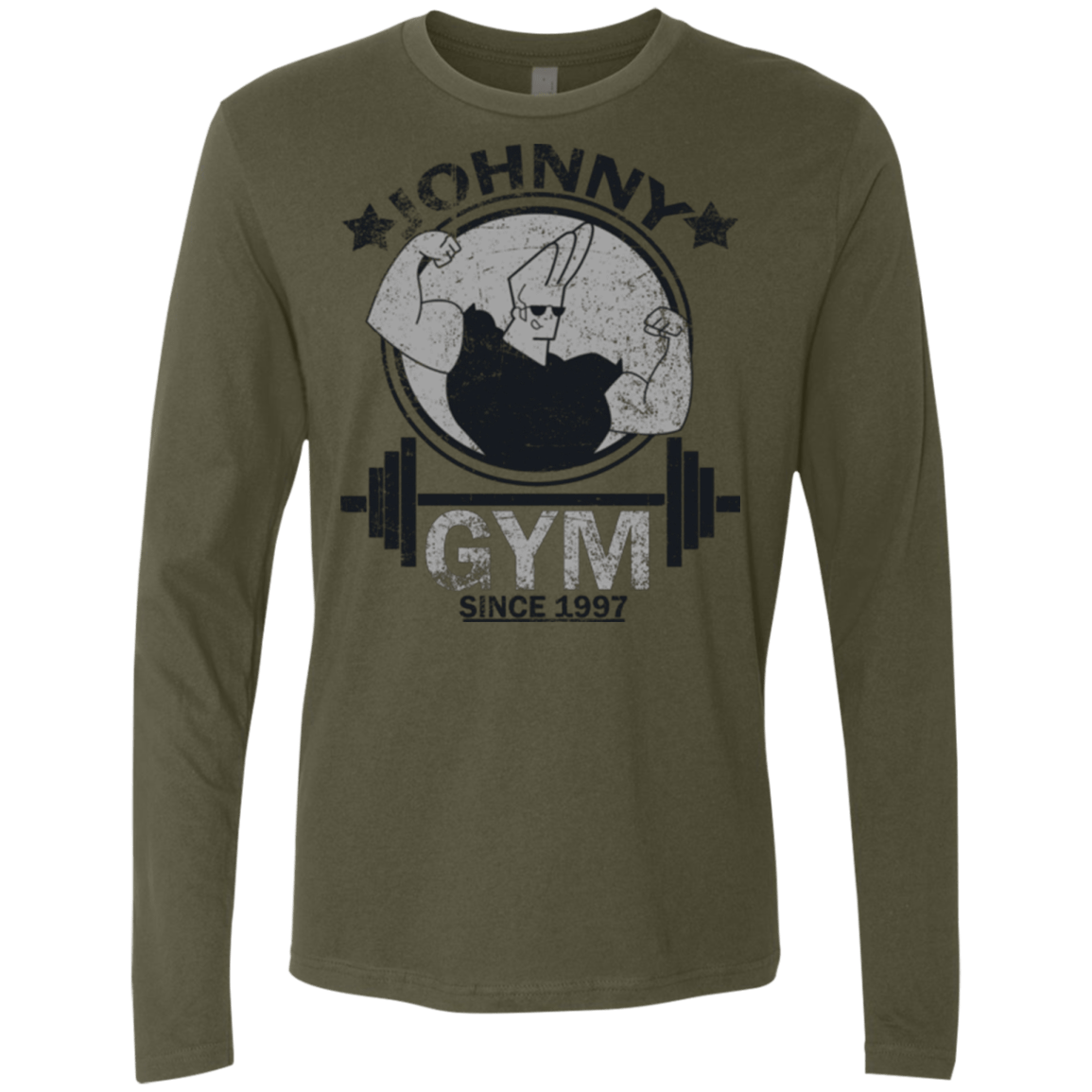T-Shirts Military Green / Small Johnny Gym Men's Premium Long Sleeve