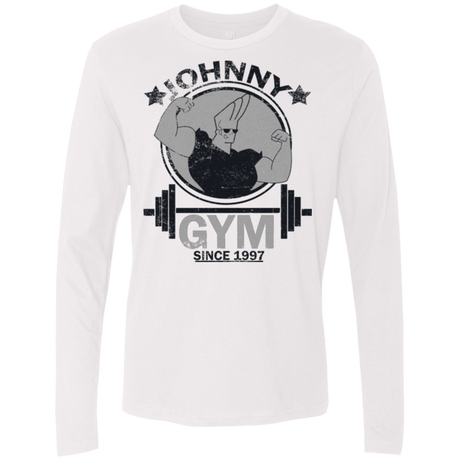 T-Shirts White / Small Johnny Gym Men's Premium Long Sleeve
