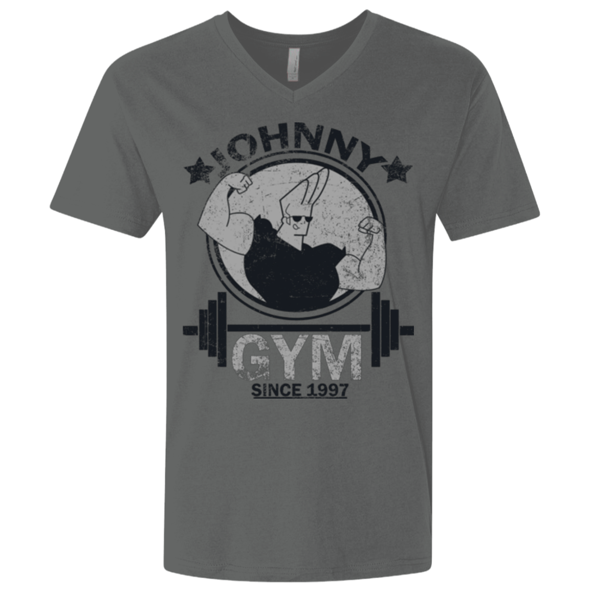 T-Shirts Heavy Metal / X-Small Johnny Gym Men's Premium V-Neck