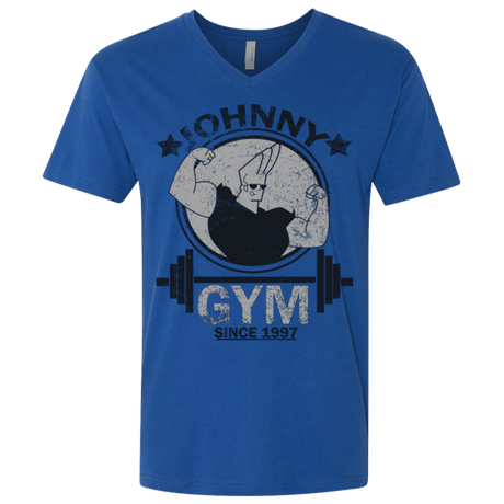 T-Shirts Royal / X-Small Johnny Gym Men's Premium V-Neck