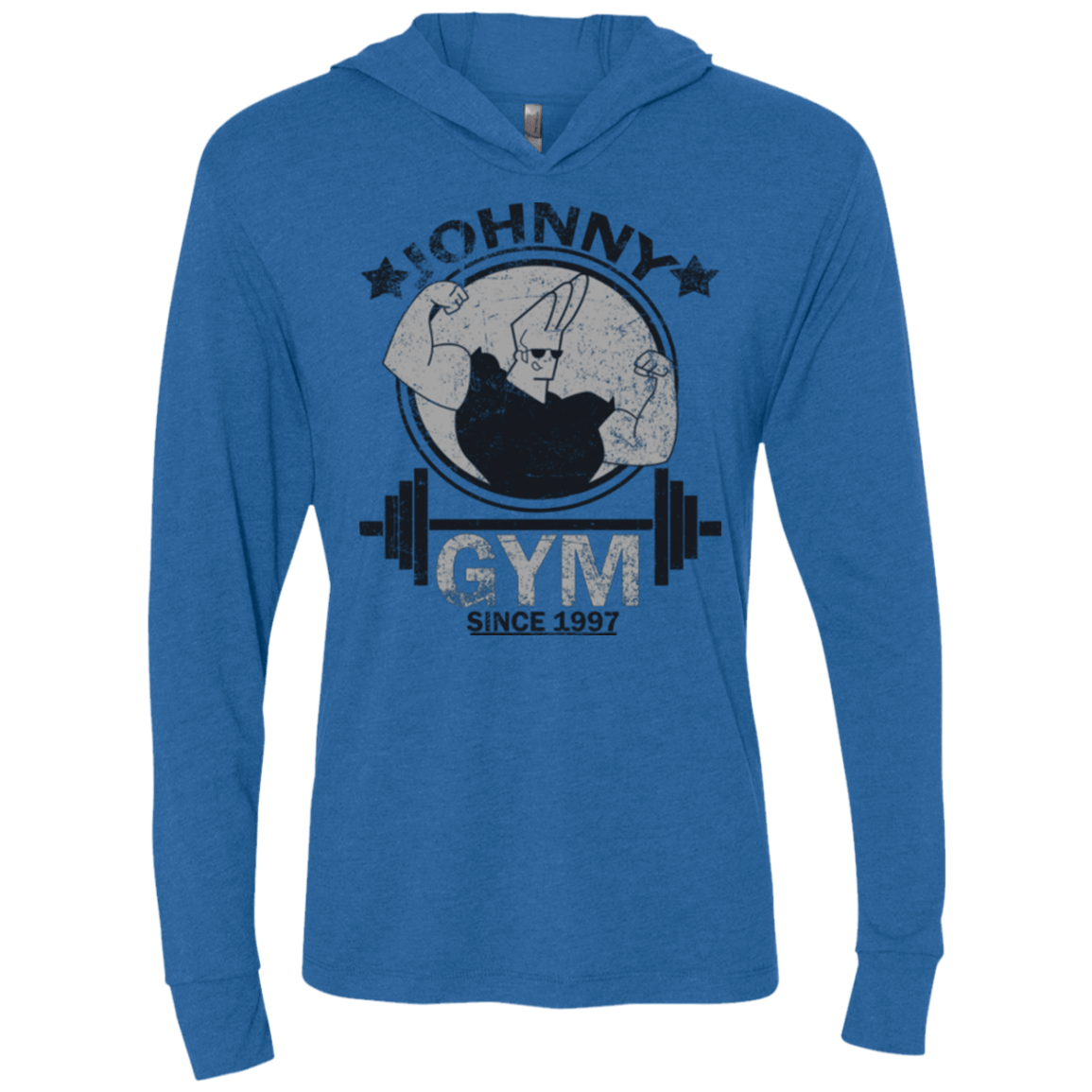 T-Shirts Vintage Royal / X-Small Johnny Gym Triblend Long Sleeve Hoodie Tee
