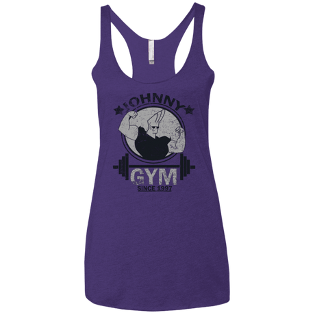 T-Shirts Purple / X-Small Johnny Gym Women's Triblend Racerback Tank