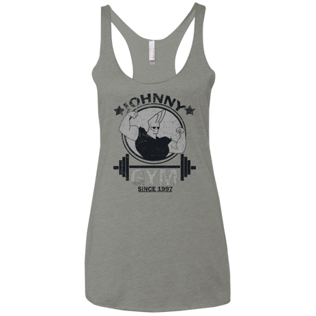 T-Shirts Venetian Grey / X-Small Johnny Gym Women's Triblend Racerback Tank