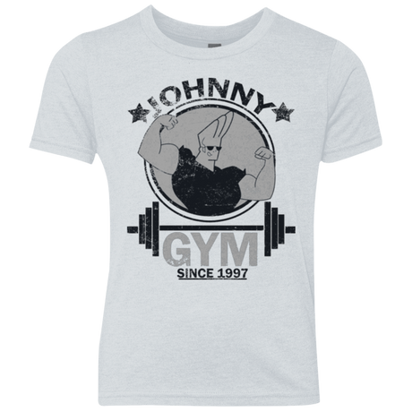 T-Shirts Heather White / YXS Johnny Gym Youth Triblend T-Shirt