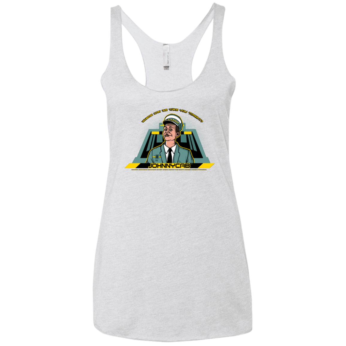 T-Shirts Heather White / X-Small Johnnycab Women's Triblend Racerback Tank